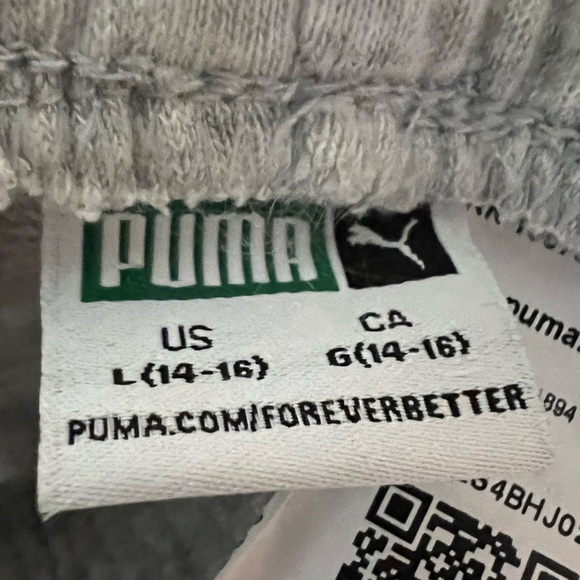Puma NWT NEW Boys Joggers Black and 2 Gray lightweight (No Fleece) - Picture 3 of 4